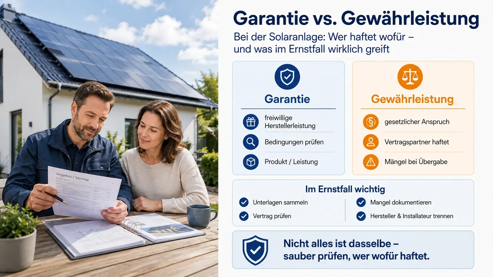 Garantie vs. Gewährleistung